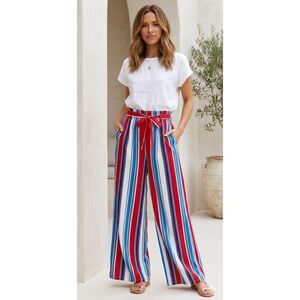 Arabella Woman's Striped Palazzo Pants